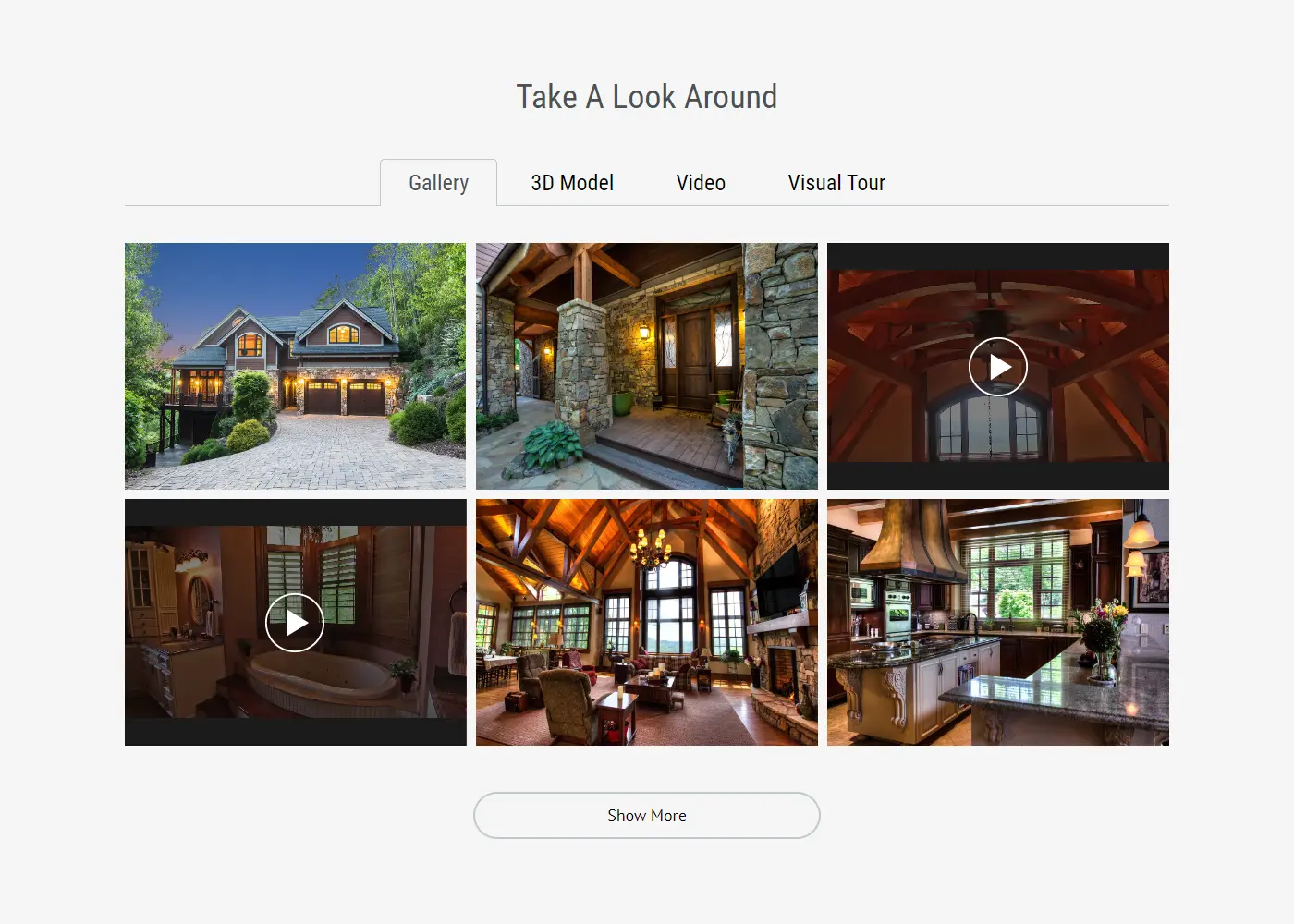 Photo gallery of various home rooms and features.